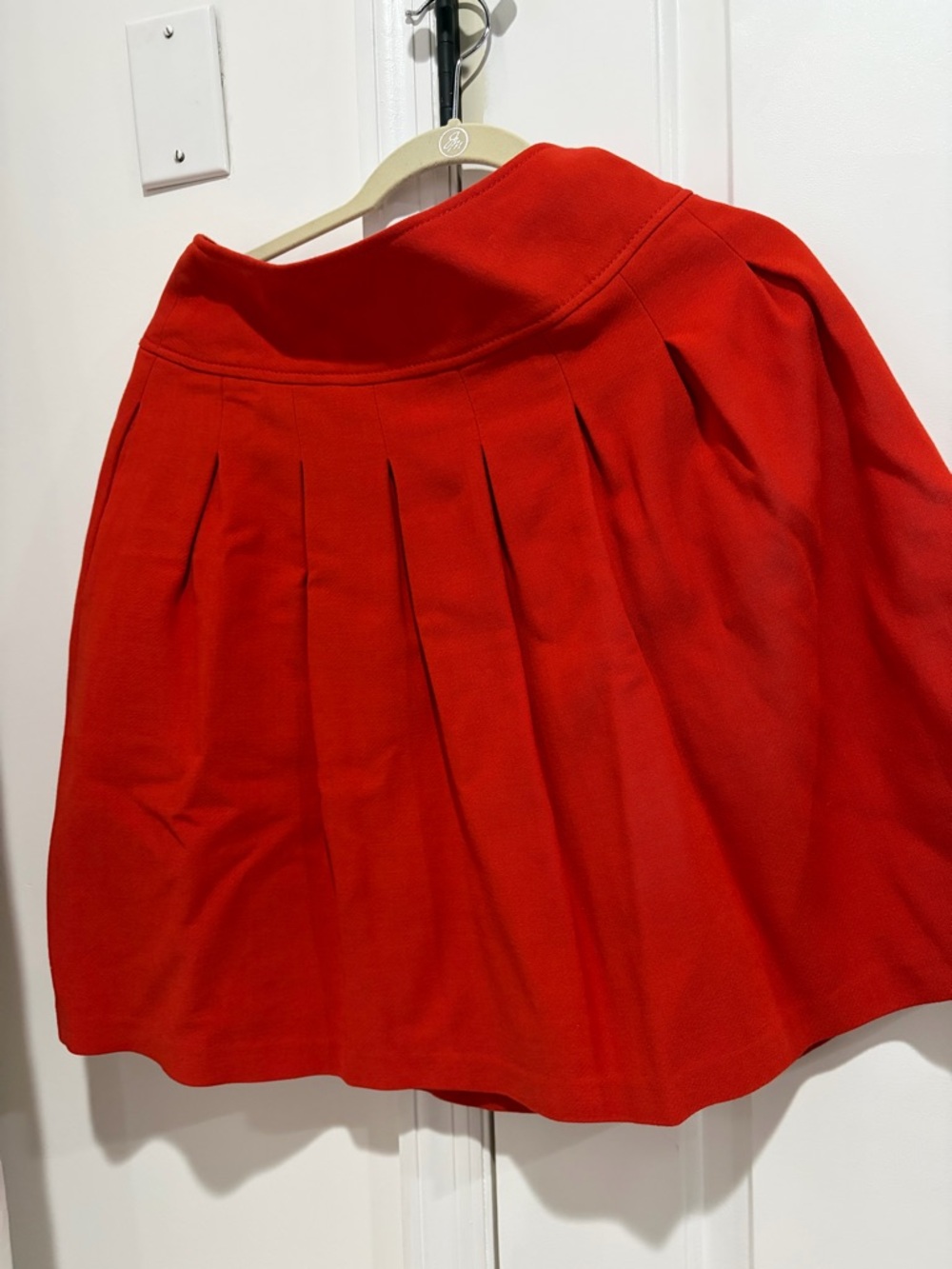 Banana Republic Red Pleated A-Line Skirt
